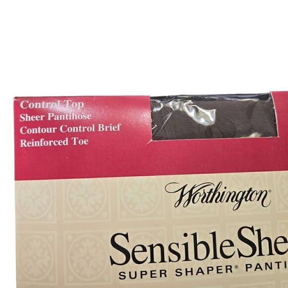 Worthington Sensible Sheers Super Shaper Pantyhose Nylons SZ Long Taupe Vintage - Picture 5 of 6